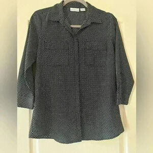 EUC Liz Claiborne Blouse Button Down, Polka Dot Women’s size small